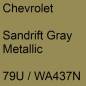 Preview: Chevrolet, Sandrift Gray Metallic, 79U / WA437N.